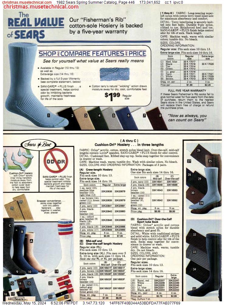 1982 Sears Spring Summer Catalog, Page 446