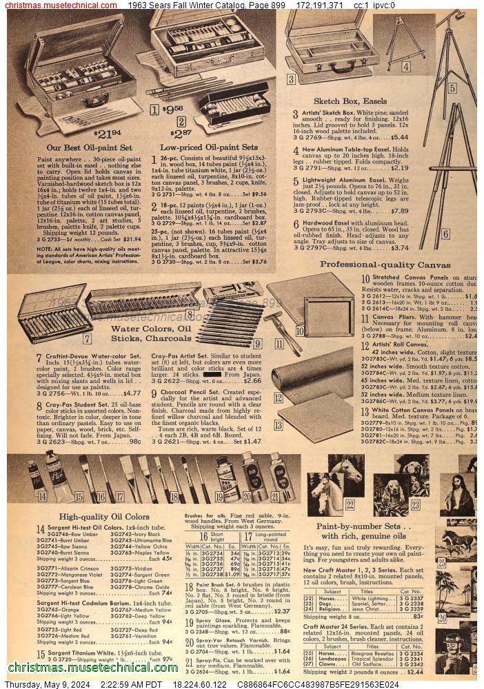 1963 Sears Fall Winter Catalog, Page 899