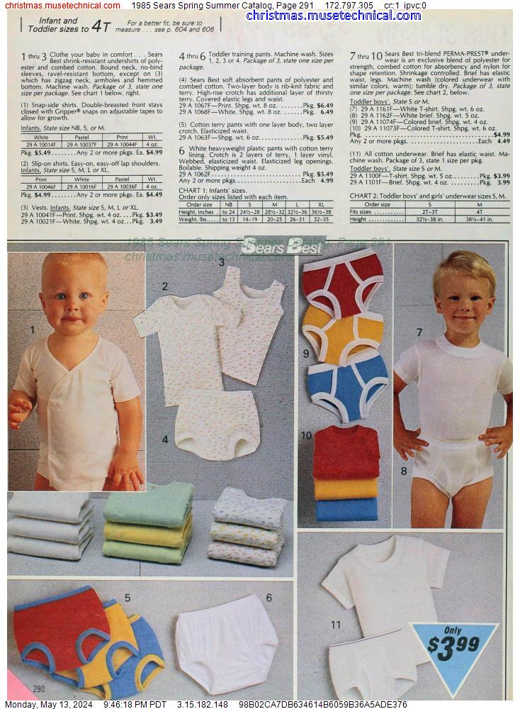 1985 Sears Spring Summer Catalog, Page 291