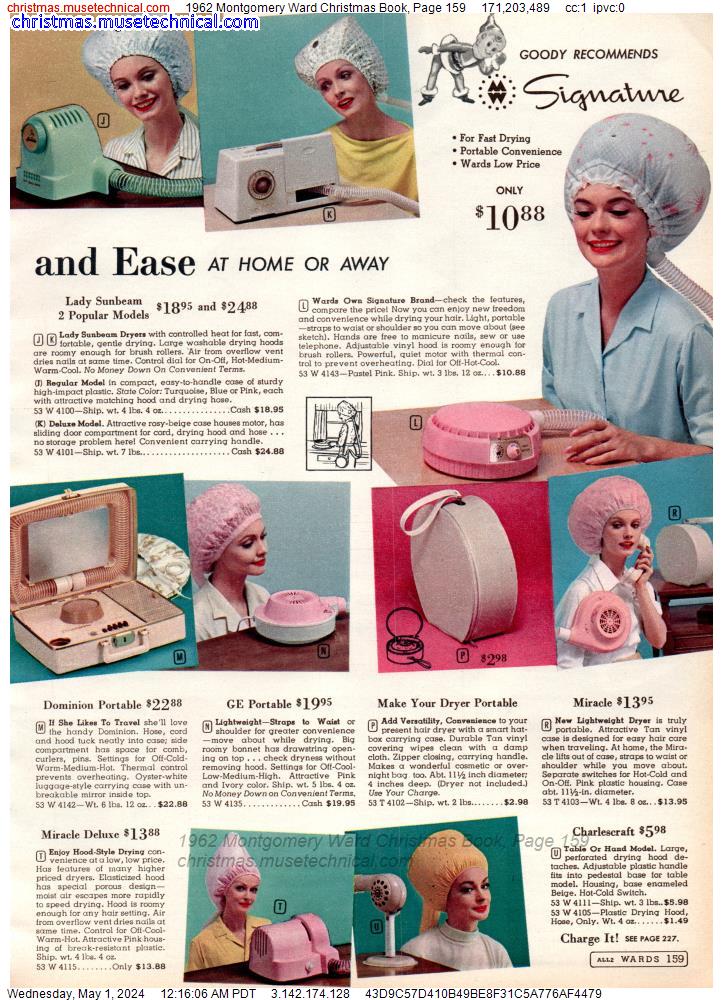 1962 Montgomery Ward Christmas Book, Page 159