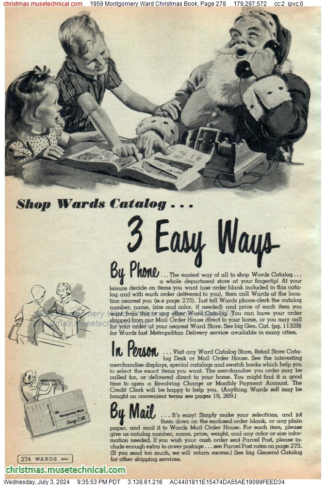 1959 Montgomery Ward Christmas Book, Page 278