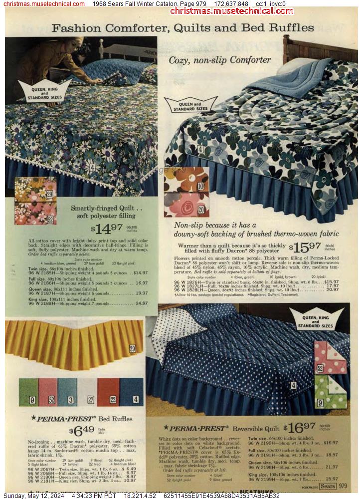 1968 Sears Fall Winter Catalog, Page 979