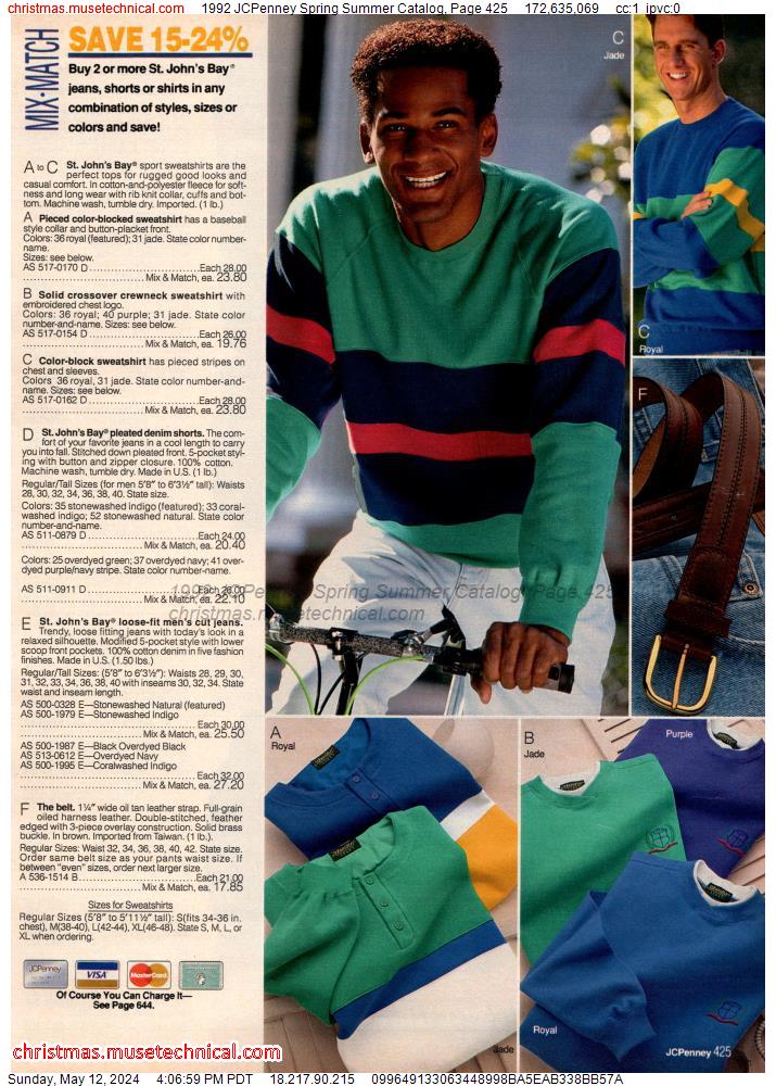 1992 JCPenney Spring Summer Catalog, Page 425