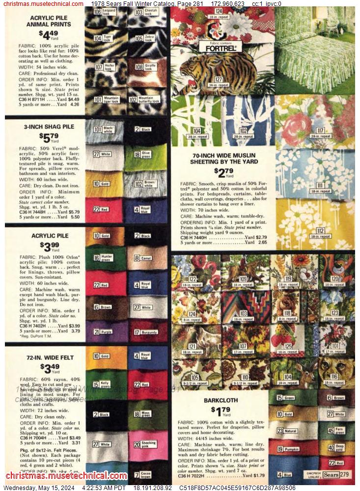 1978 Sears Fall Winter Catalog, Page 281