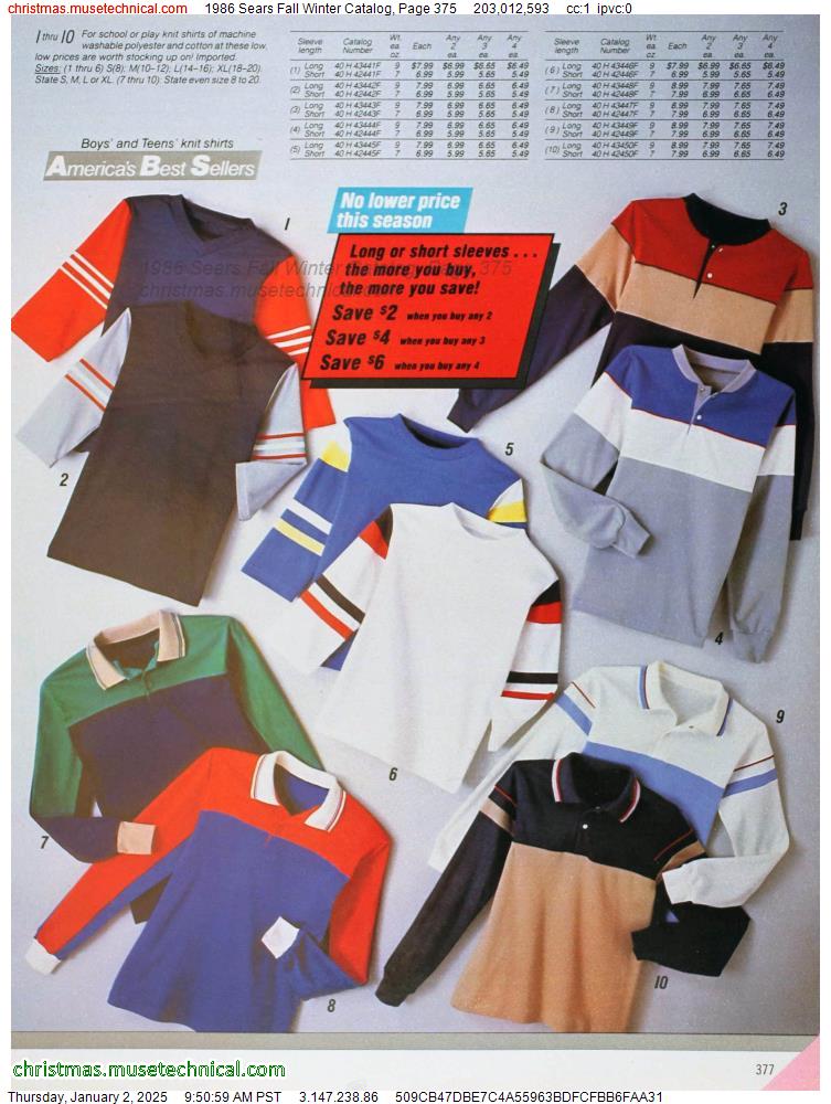 1986 Sears Fall Winter Catalog, Page 375