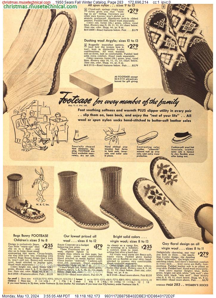 1950 Sears Fall Winter Catalog, Page 283