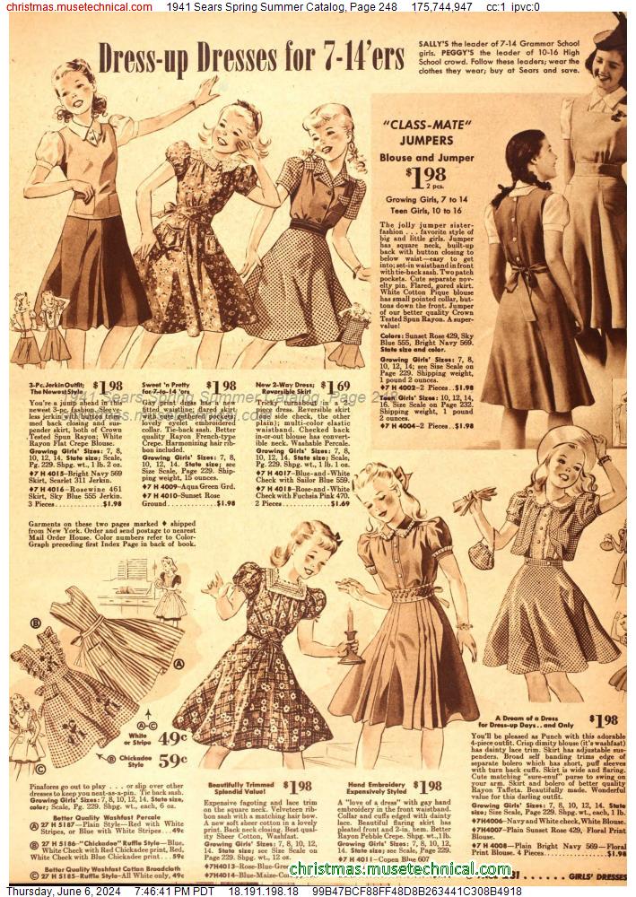 1941 Sears Spring Summer Catalog, Page 248