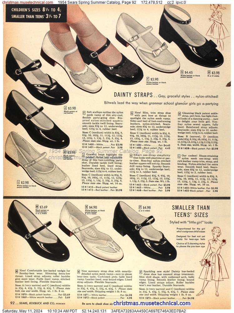 1954 Sears Spring Summer Catalog, Page 92