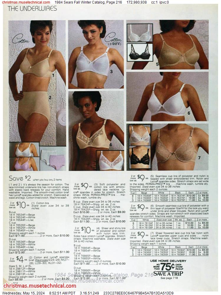 1984 Sears Fall Winter Catalog, Page 216