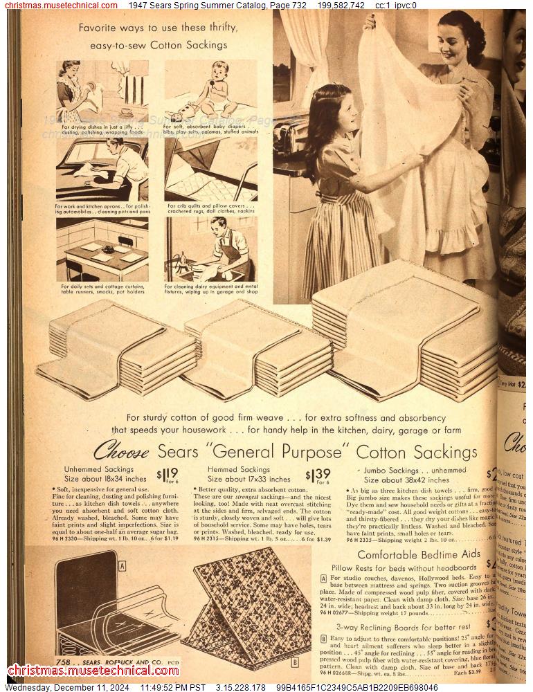 1947 Sears Spring Summer Catalog, Page 732