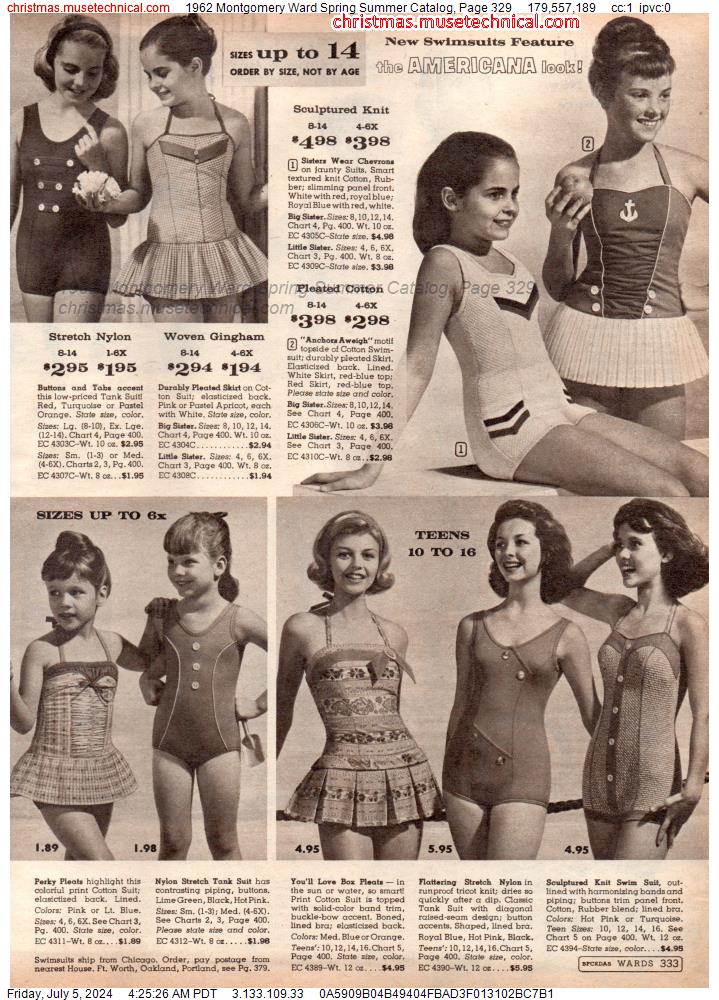 1962 Montgomery Ward Spring Summer Catalog, Page 329