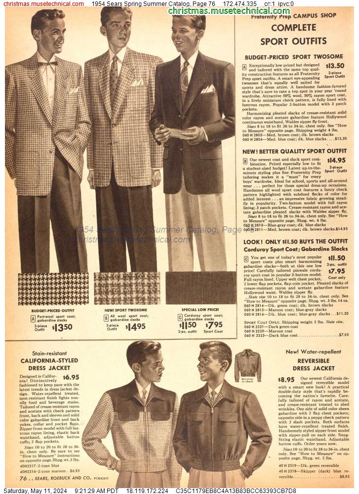 1954 Sears Spring Summer Catalog, Page 76