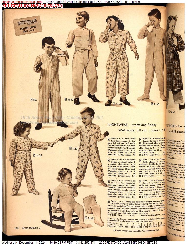 1946 Sears Fall Winter Catalog, Page 262