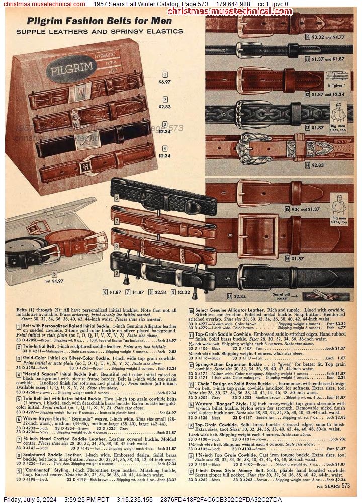 1957 Sears Fall Winter Catalog, Page 573
