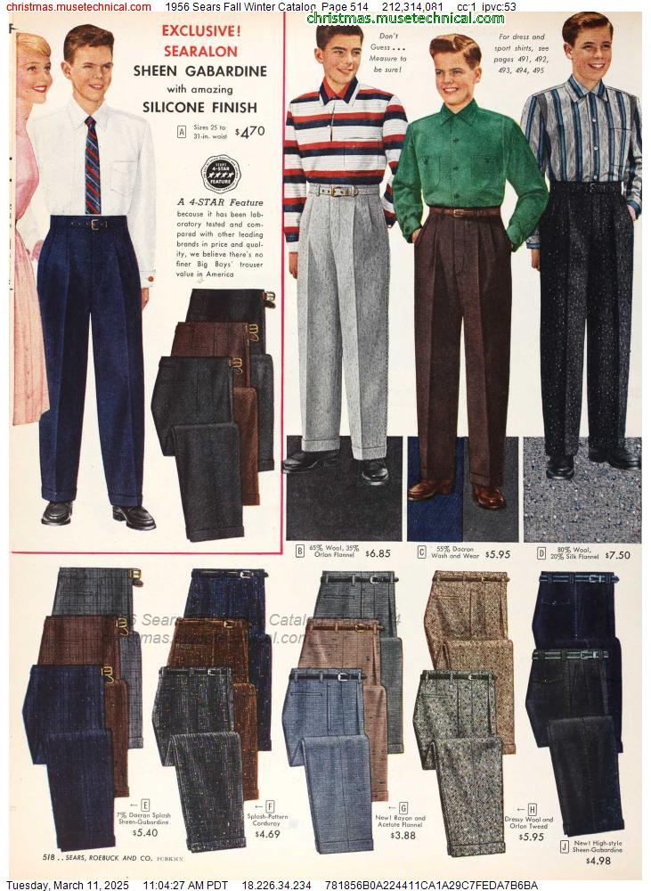 1956 Sears Fall Winter Catalog, Page 514