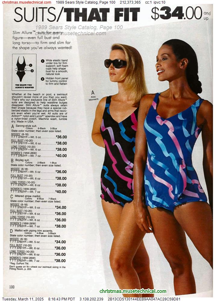 1989 Sears Style Catalog, Page 100