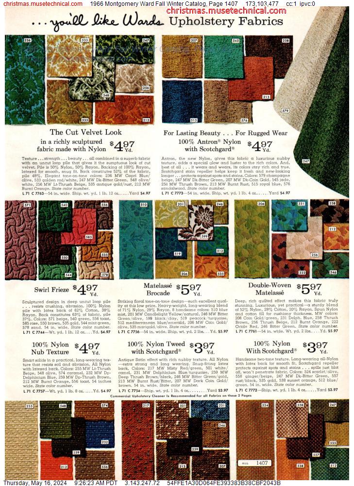 1966 Montgomery Ward Fall Winter Catalog, Page 1407