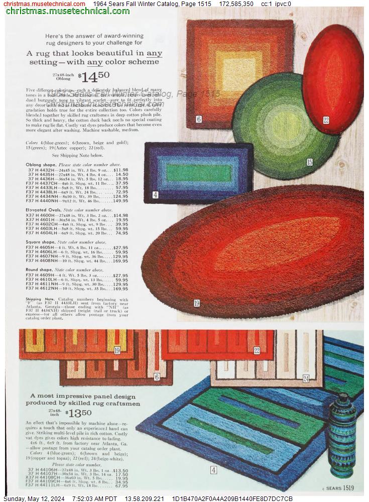 1964 Sears Fall Winter Catalog, Page 1515