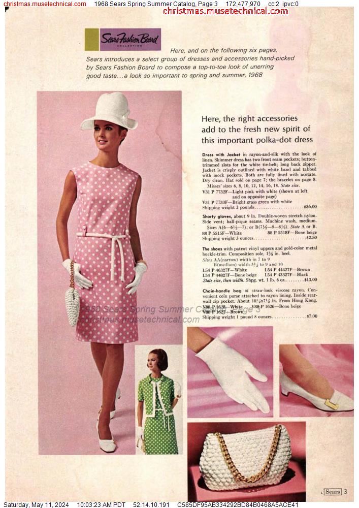 1968 Sears Spring Summer Catalog, Page 3