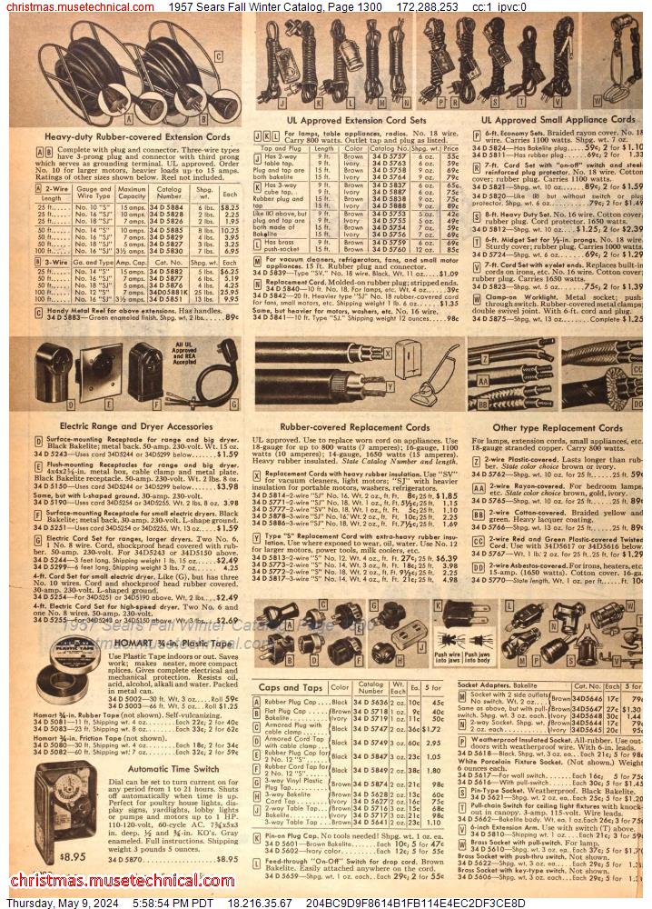 1957 Sears Fall Winter Catalog, Page 1300