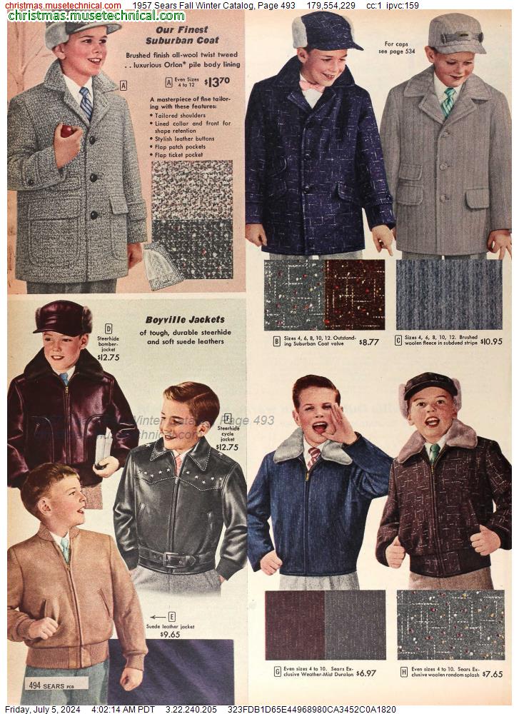 1957 Sears Fall Winter Catalog, Page 493