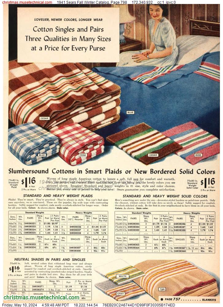 1941 Sears Fall Winter Catalog, Page 798