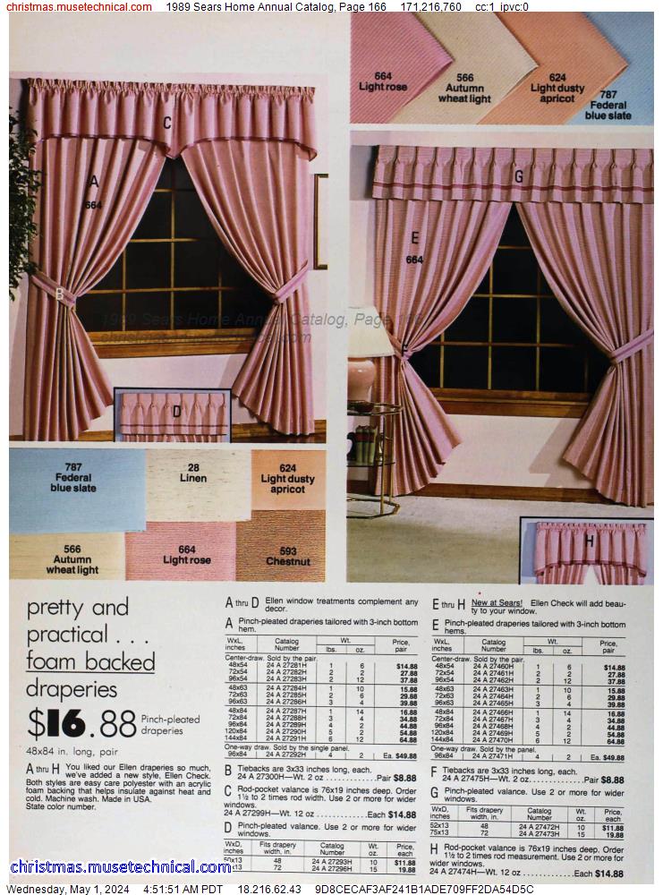 1989 Sears Home Annual Catalog, Page 166