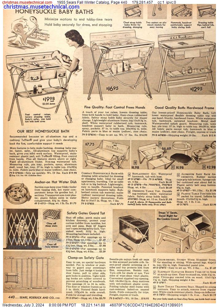 1955 Sears Fall Winter Catalog, Page 440