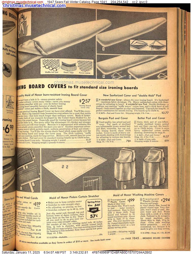 1947 Sears Fall Winter Catalog, Page 1041