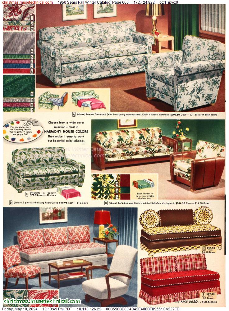 1950 Sears Fall Winter Catalog, Page 666