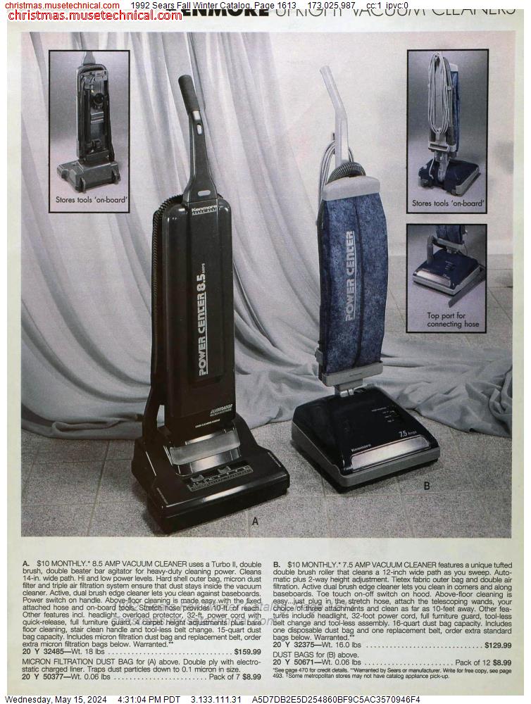 1992 Sears Fall Winter Catalog, Page 1613