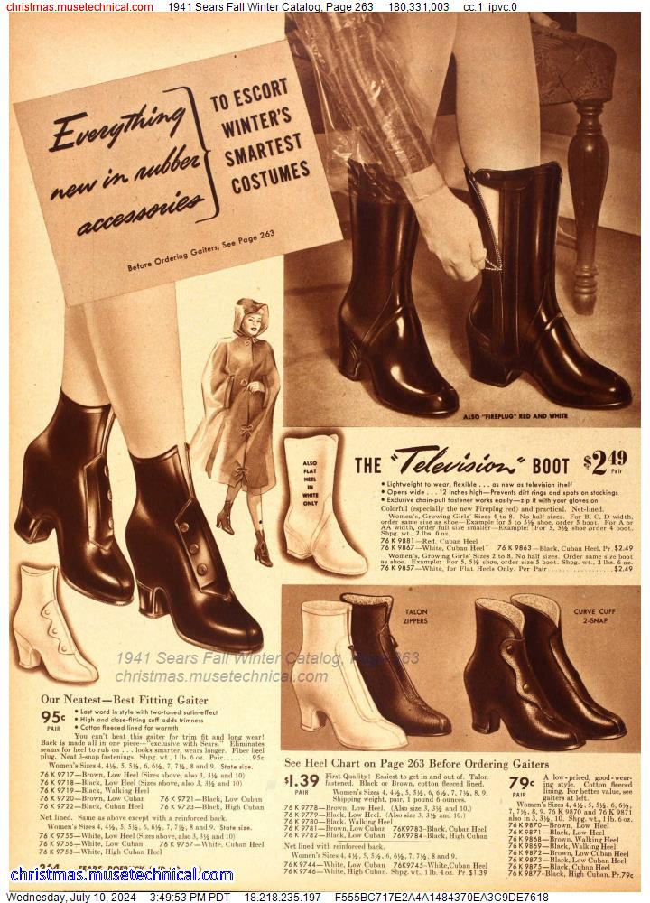 1941 Sears Fall Winter Catalog, Page 263