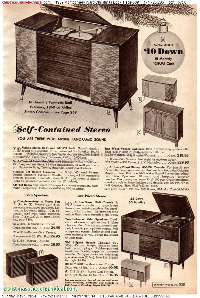 1959 Montgomery Ward Christmas Book, Page 509