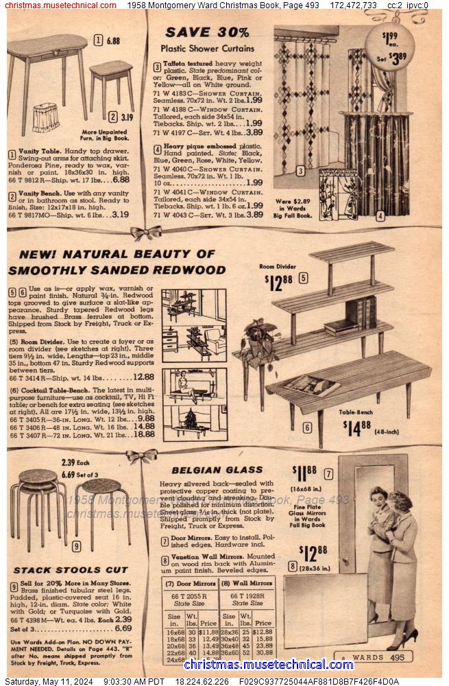 1958 Montgomery Ward Christmas Book, Page 493