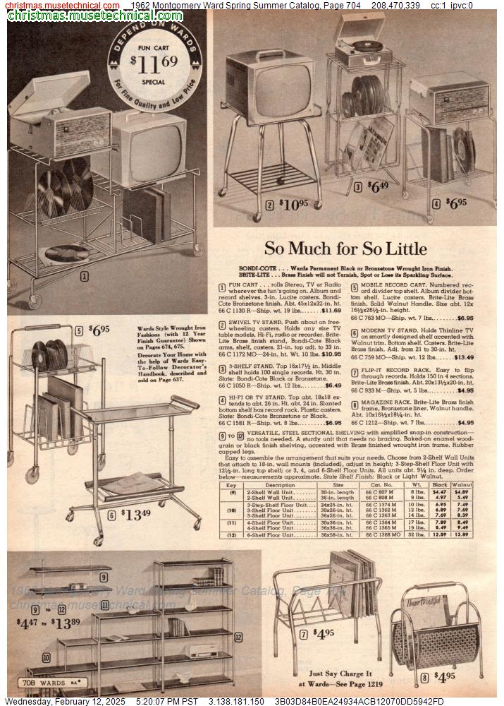 1962 Montgomery Ward Spring Summer Catalog, Page 704