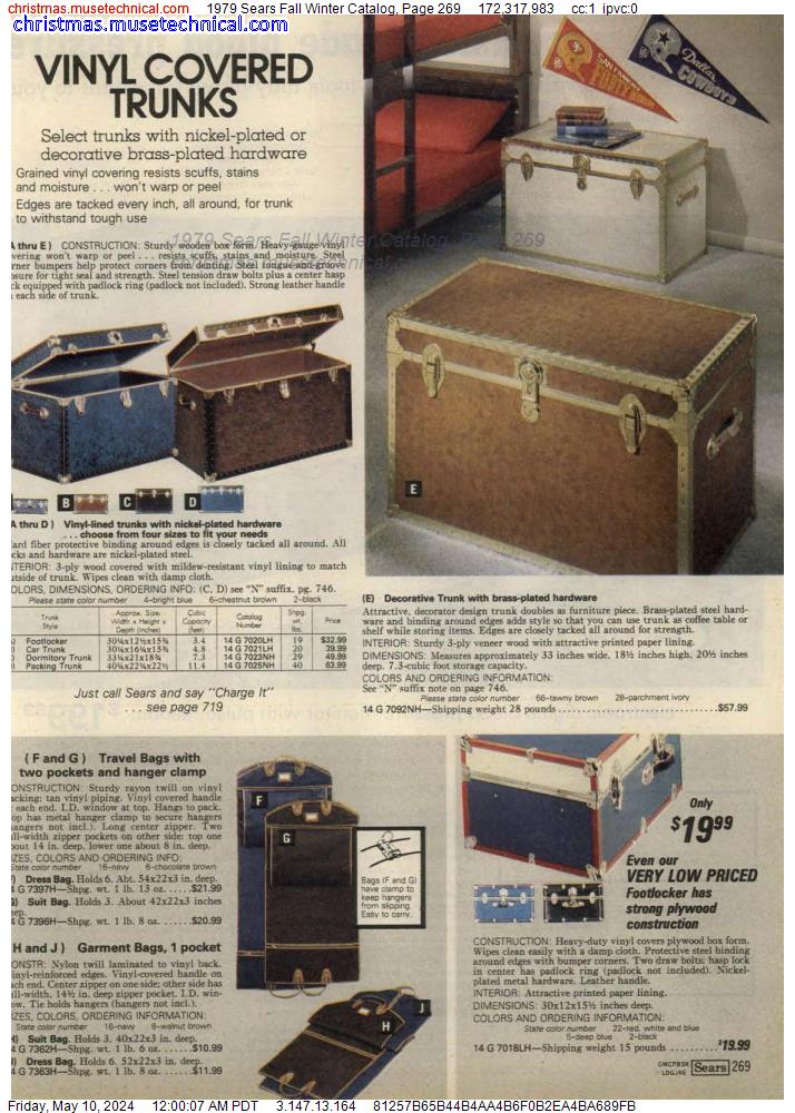 1979 Sears Fall Winter Catalog, Page 269