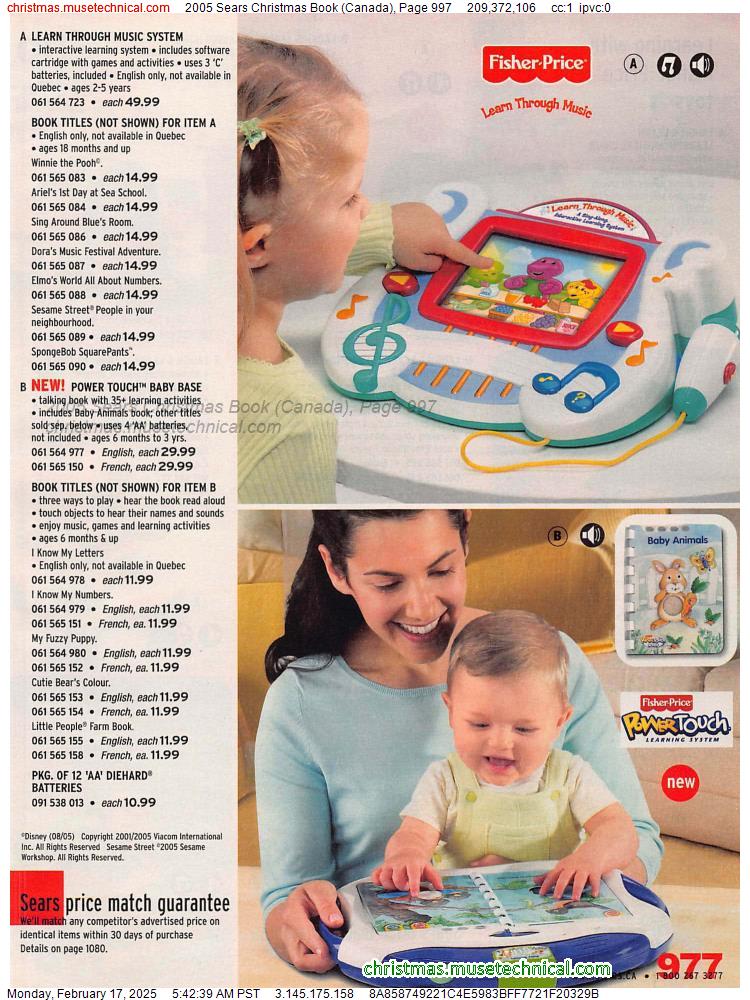 2005 Sears Christmas Book (Canada), Page 997