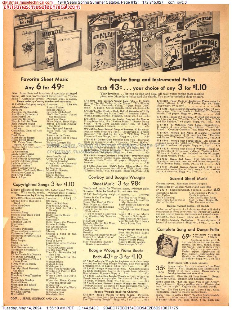 1946 Sears Spring Summer Catalog, Page 612