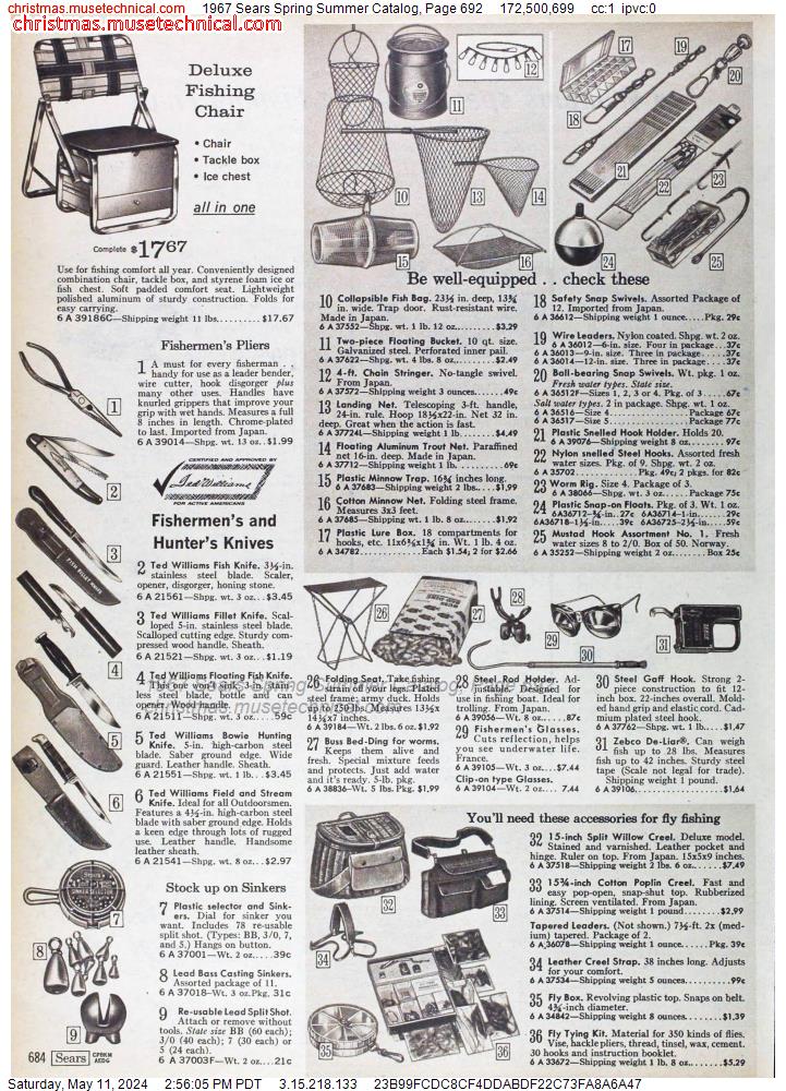 1967 Sears Spring Summer Catalog, Page 692