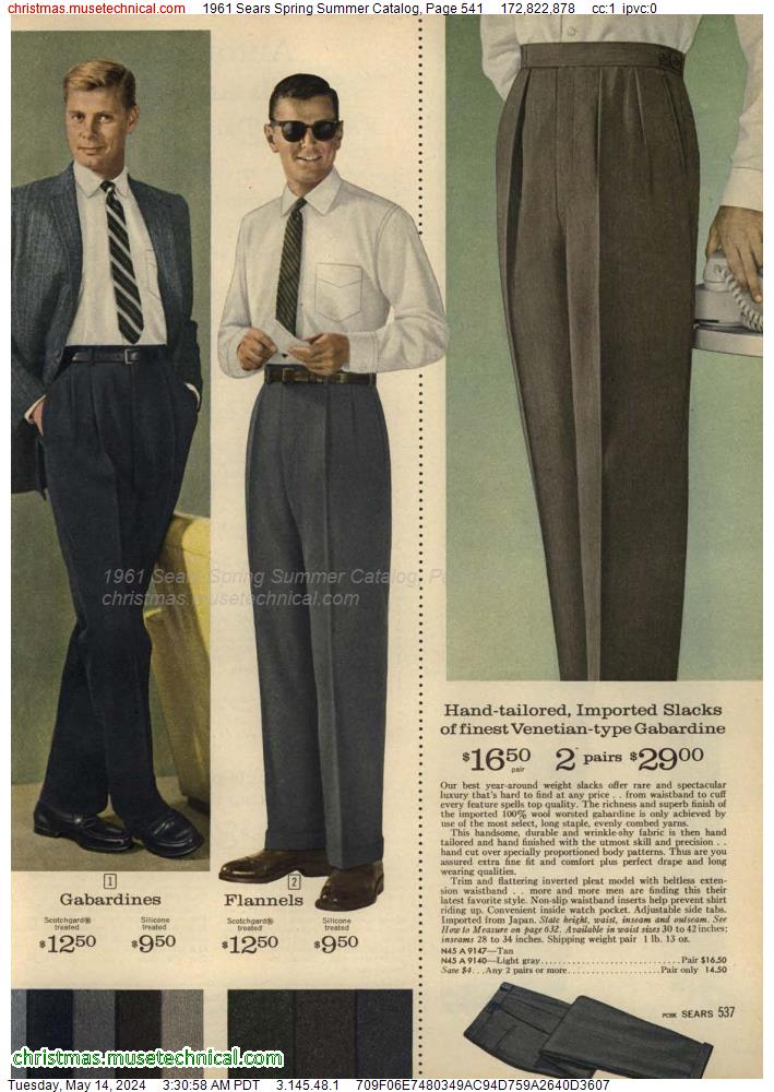 1961 Sears Spring Summer Catalog, Page 541