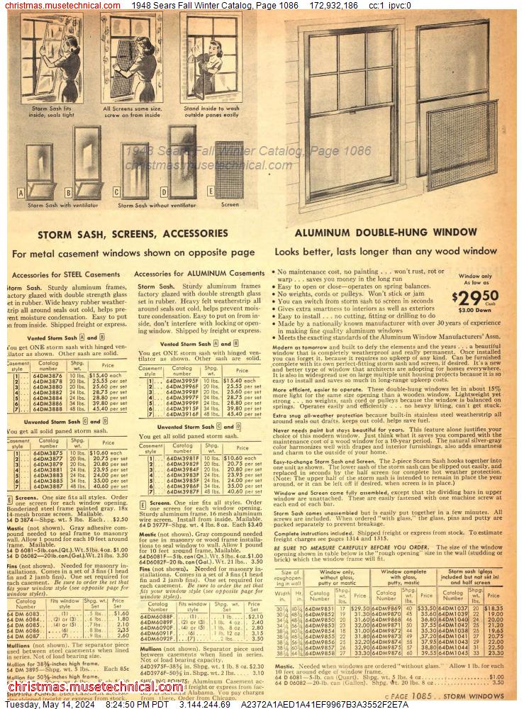 1948 Sears Fall Winter Catalog, Page 1086