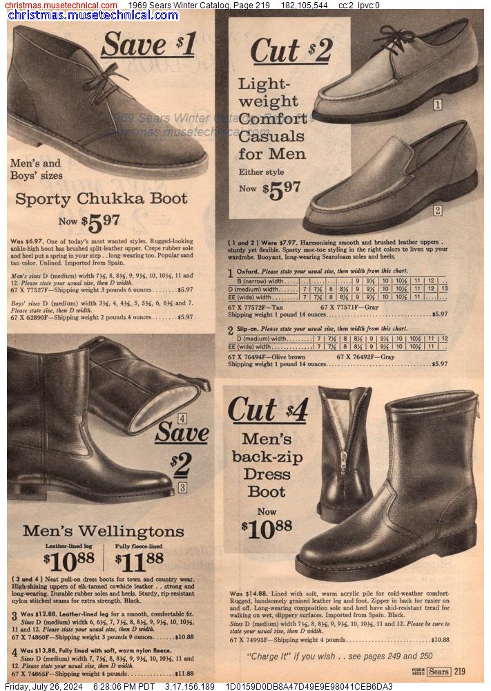 1969 Sears Winter Catalog, Page 219