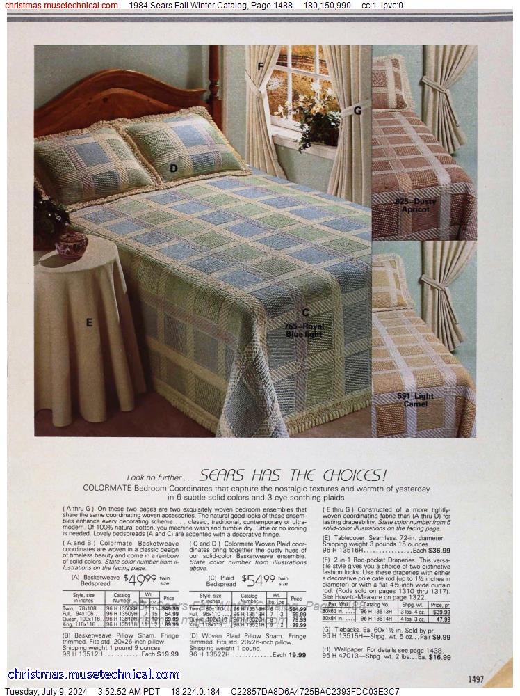 1984 Sears Fall Winter Catalog, Page 1488