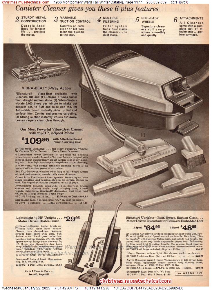 1966 Montgomery Ward Fall Winter Catalog, Page 1177