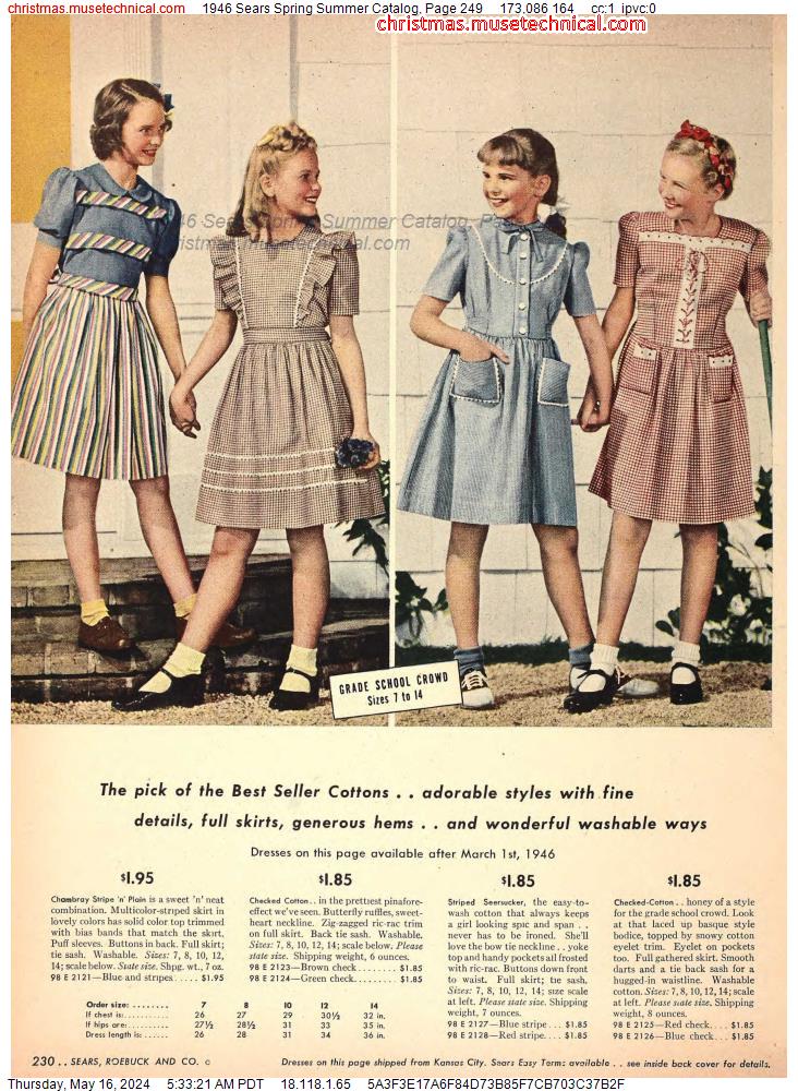 1946 Sears Spring Summer Catalog, Page 249