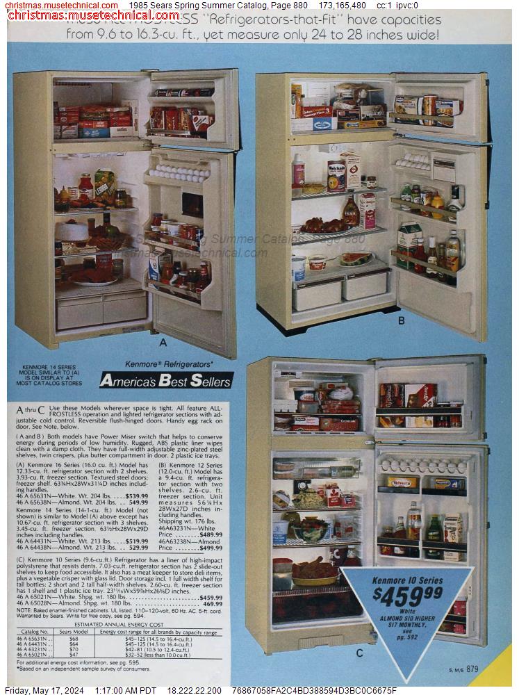 1985 Sears Spring Summer Catalog, Page 880
