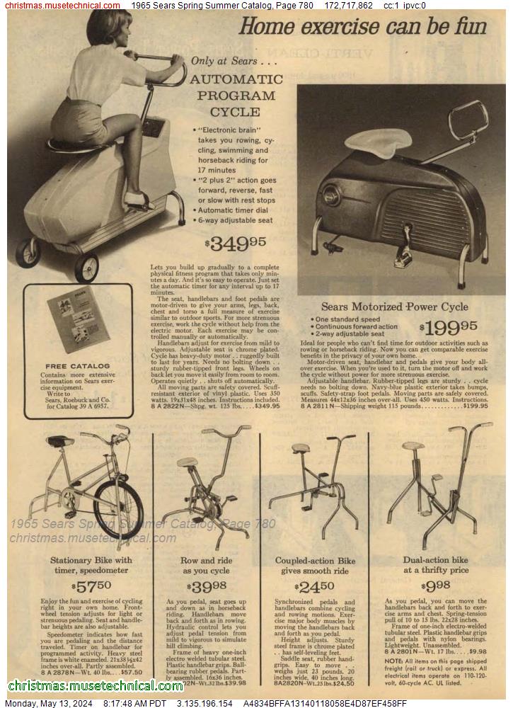 1965 Sears Spring Summer Catalog, Page 780