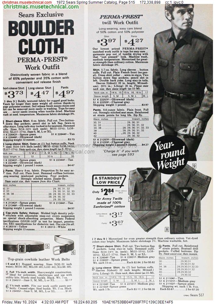 1972 Sears Spring Summer Catalog, Page 515