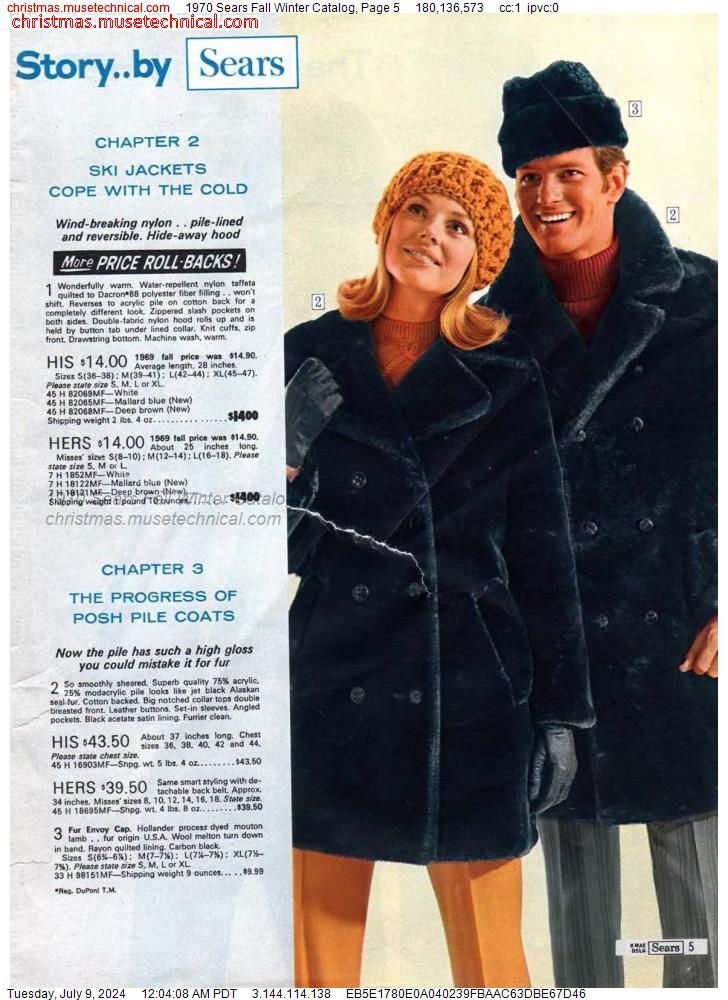 1970 Sears Fall Winter Catalog, Page 5