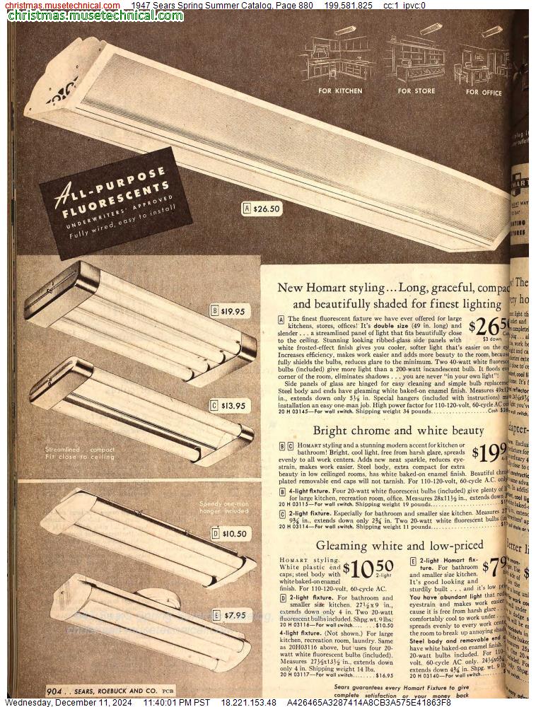 1947 Sears Spring Summer Catalog, Page 880